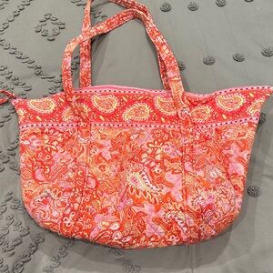 Vera Bradley Vibrant Pink and Orange Tote